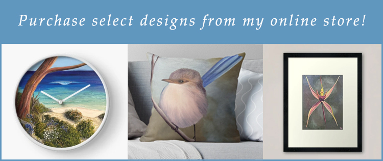 Purchase from my online store - Blue Wren Cushion
